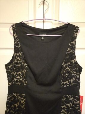 Enfocus Studio - Black and Lace Sleeveless Dress
